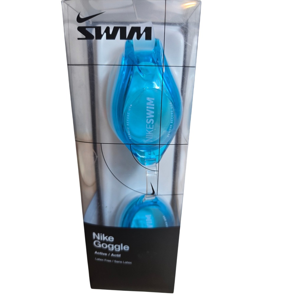 Nike Swim Active Goggles Blue UV Protection‎ Adjustable Nose Bridge NESS169-007